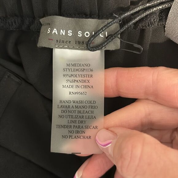 NWT San Souci Wide Leg Pant GSP1136 Black Size M - Picture 10 of 10